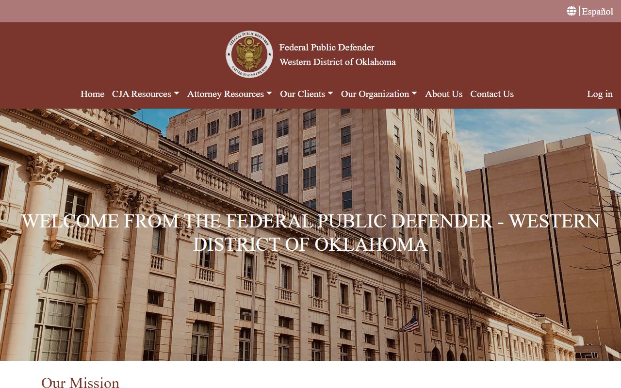 Caddo County federal court records Federal Public Defender Western District of Oklahoma