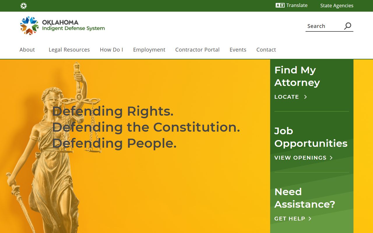 Caddo County criminal court records indigent defense counsel resource